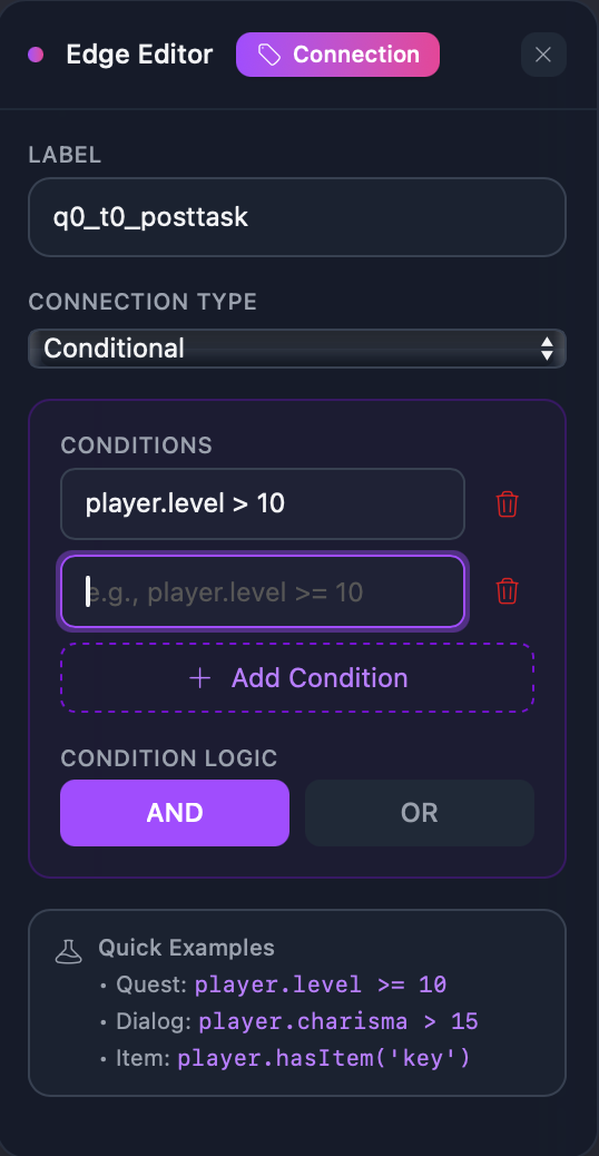 Add Logic & Conditions